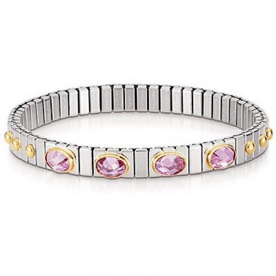 Nomination Extension Bracelet with K18 Gold and Pink CZ 042502/003