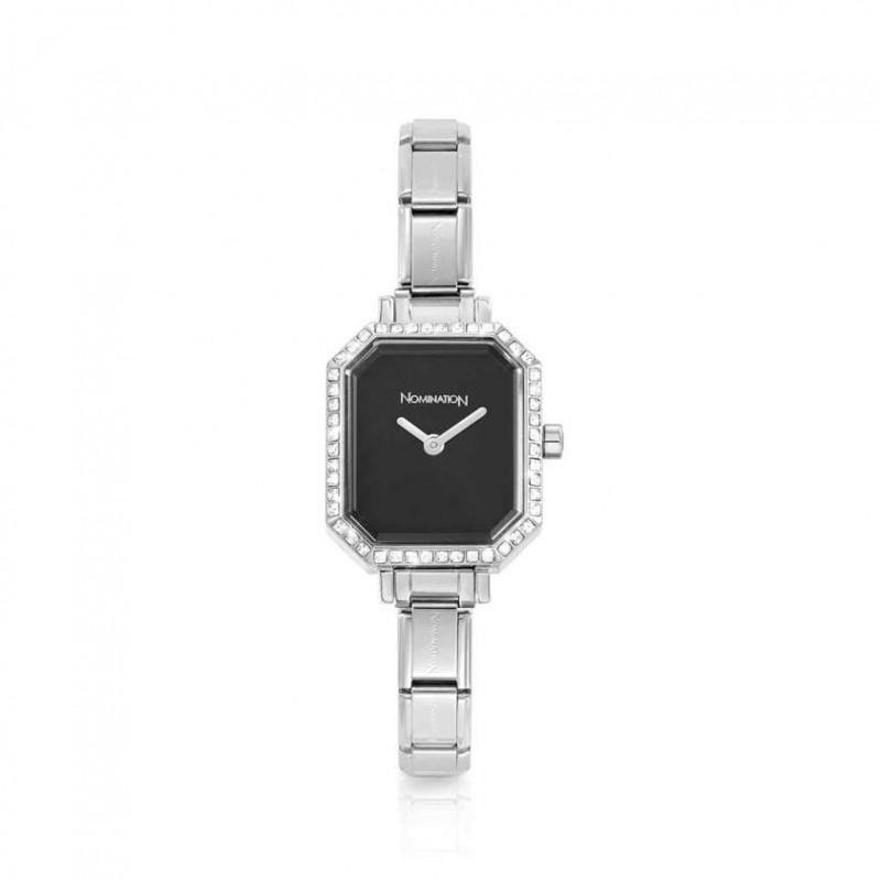 Nomination Paris Composable watch with black Dial with CZ 076036/012