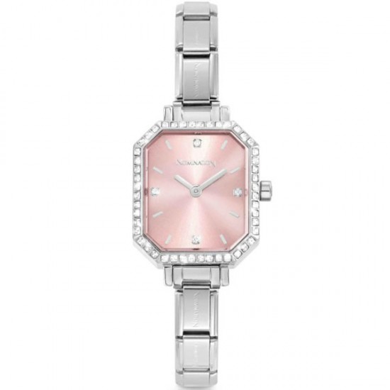 Nomination Paris watch with pink Dial and Stones 076036/014