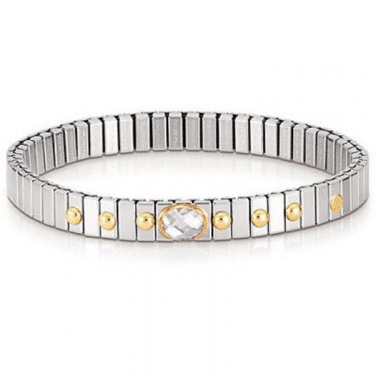 Nomination Βραχιόλι με λευκό ζιργκόν και χρυσό κ14 042501 010