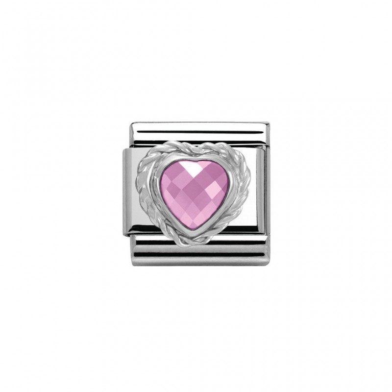 Nomination Composable Link Light Pink CZ Heart 330603 006
