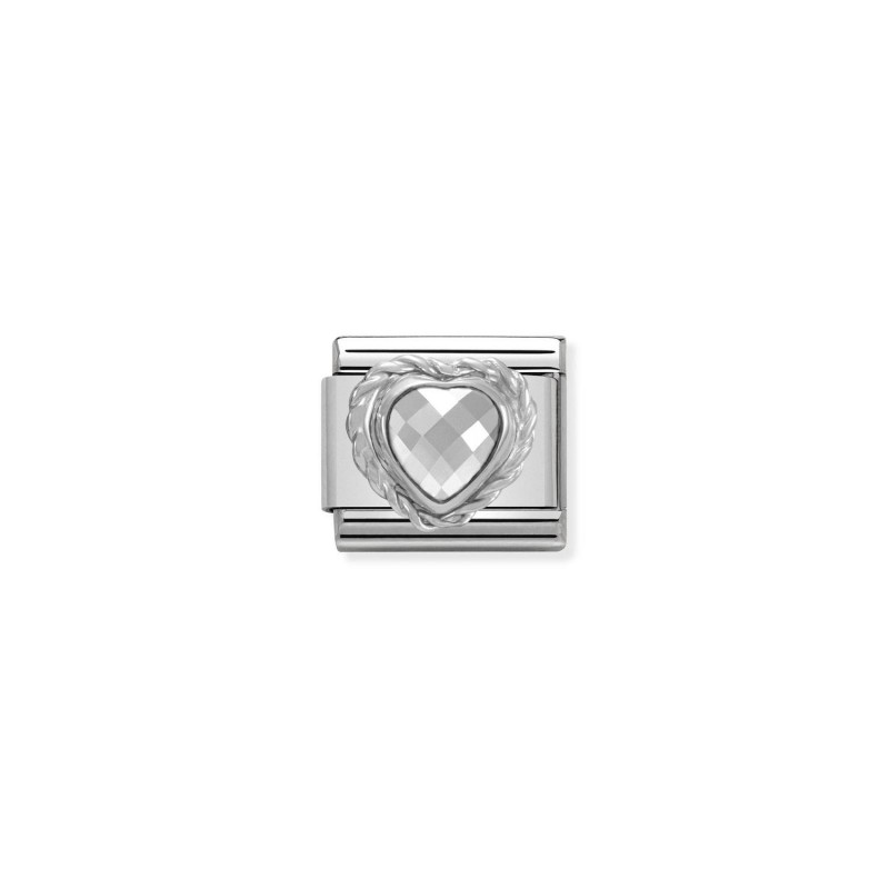 Nomination White CZ Heart 330603 010