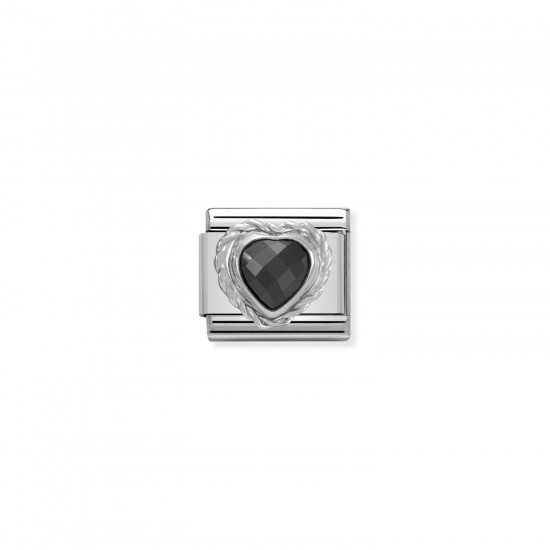 Nomination Black CZ Heart 330603 011