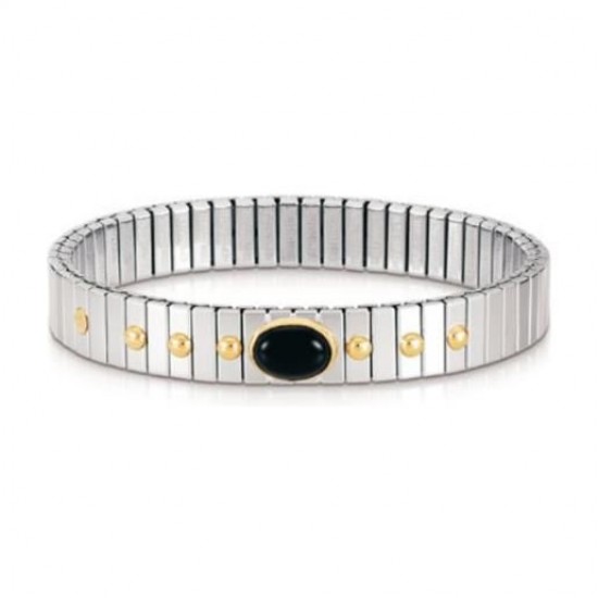 Nomination Βραχιόλι με μαύρο όνυχα και χρυσό κ18 042120/002