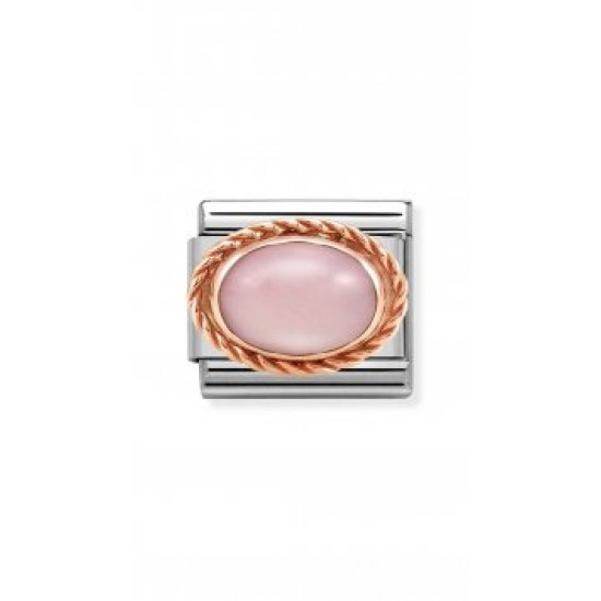 Nomination Composable Classic Link ροζ χρυσό 9Κ Pink Opal 430507/22
