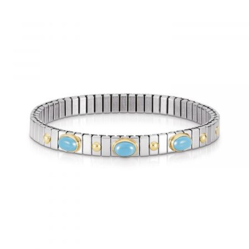 Nomination Bracelet with gold K18 and Turquoise 042105/006