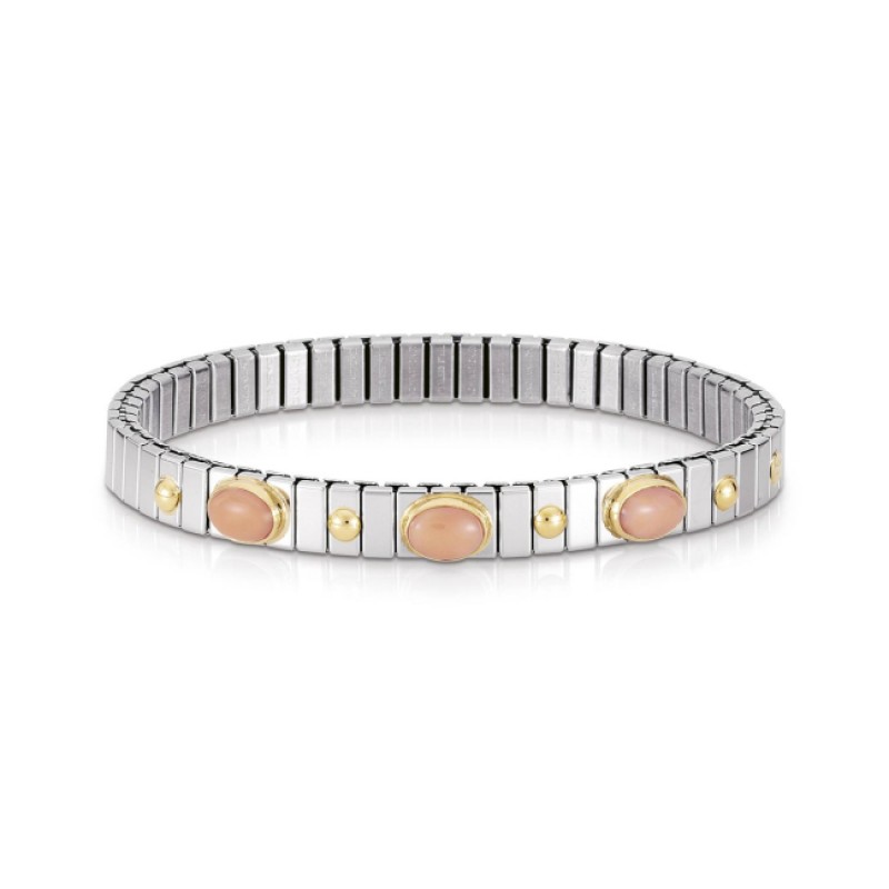 Nomination Extension Bracelet with Pink Coral and Gold K18 042105/010