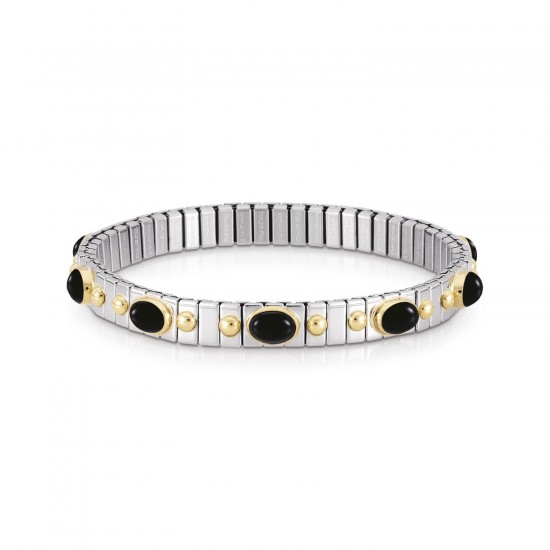 Nomination Extension Bracelet with Black Onyx and Gold K18 042109/002
