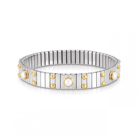 Nomination Extension Bracelet with Pearls and Gold K18 042124/013