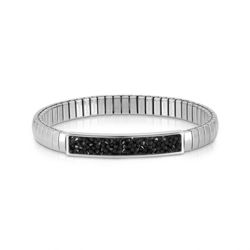 Nomination Steel Bracelet with Black Glitter 043220/011