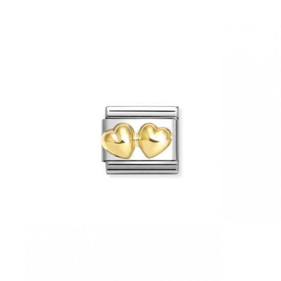 Nomination Link Raised Double Heart 030116 23