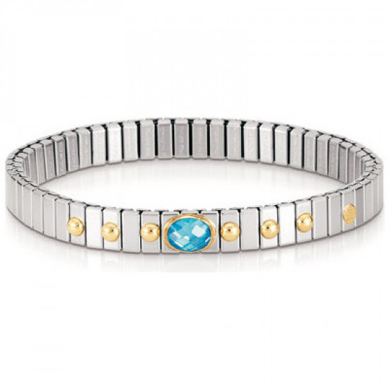 Nomination Βραχιόλι με γαλάζιο ζιργκόν και χρυσό κ18 042501/006