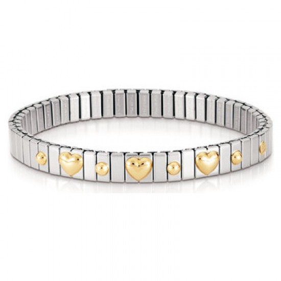 Nomination Bracelet with Gold K18 Hearts 042002/005
