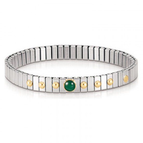 Nomination Bracelet with Emerald and gold K18 042102/009
