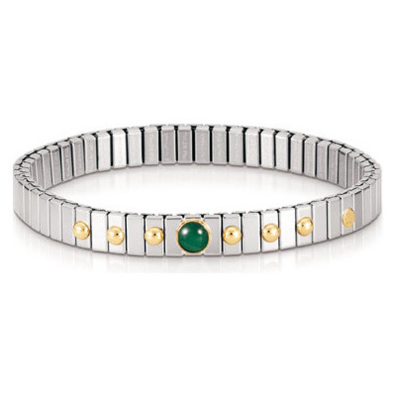 Nomination Bracelet with Emerald and gold K18 042102/009