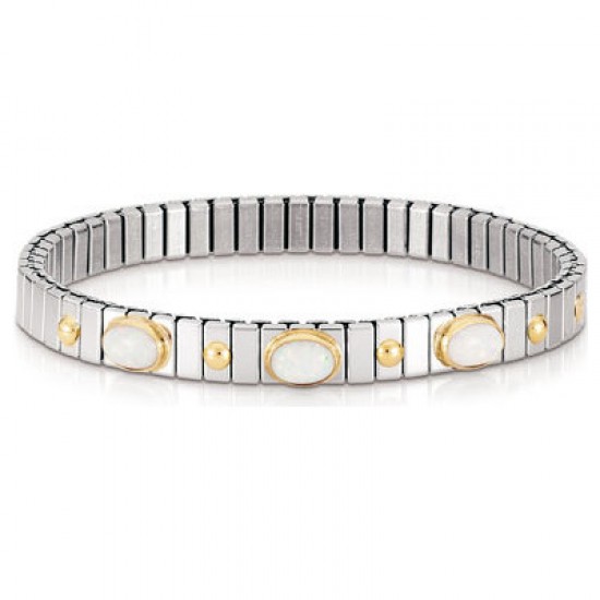 Nomination Bracelet with gold K18 and white opal 042105/007