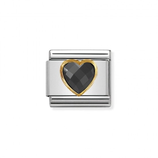 Nomination Black CZ Heart 030610 011