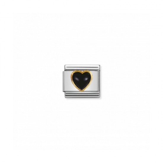 Nomination Black Agate Heart 030501 02