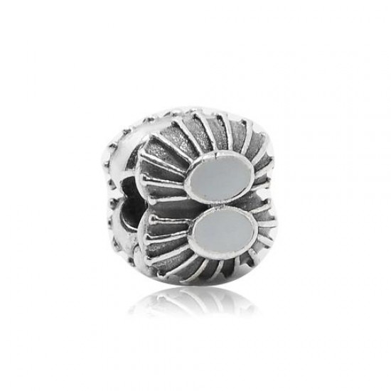 Pandora Κλιπ ασ. 925 με γκρι σμάλτο 790578ΕΝ26 Pandora Κλιπ ασ. 925 με γκρι σμάλτο 790578ΕΝ26