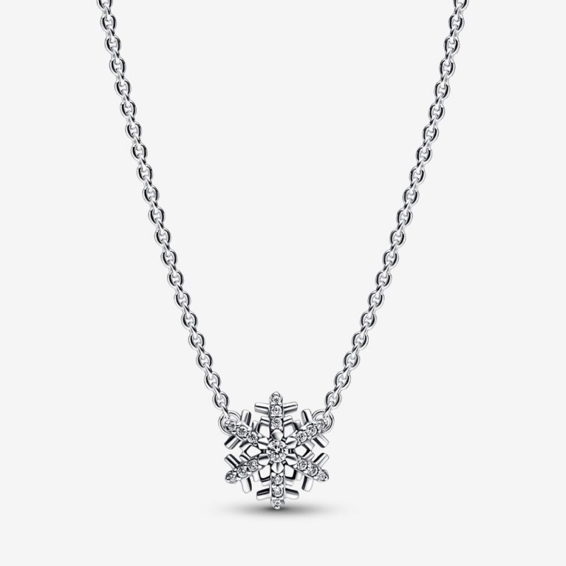 Pandora Sparkling Snowflake Pendant Necklace 392371C01