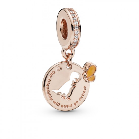 Pandora Κρεμαστό 14K rose gold-plated, κυβ. ζιρκόνια & κίτρινο σμάλτο, δεινόσαυρος & πεταλούδα 788180CZ Pandora Κρεμαστό 14K rose gold-plated, κυβ. ζιρκόνια & κίτρινο σμάλτο, δεινόσαυρος & πεταλούδα 788180CZ