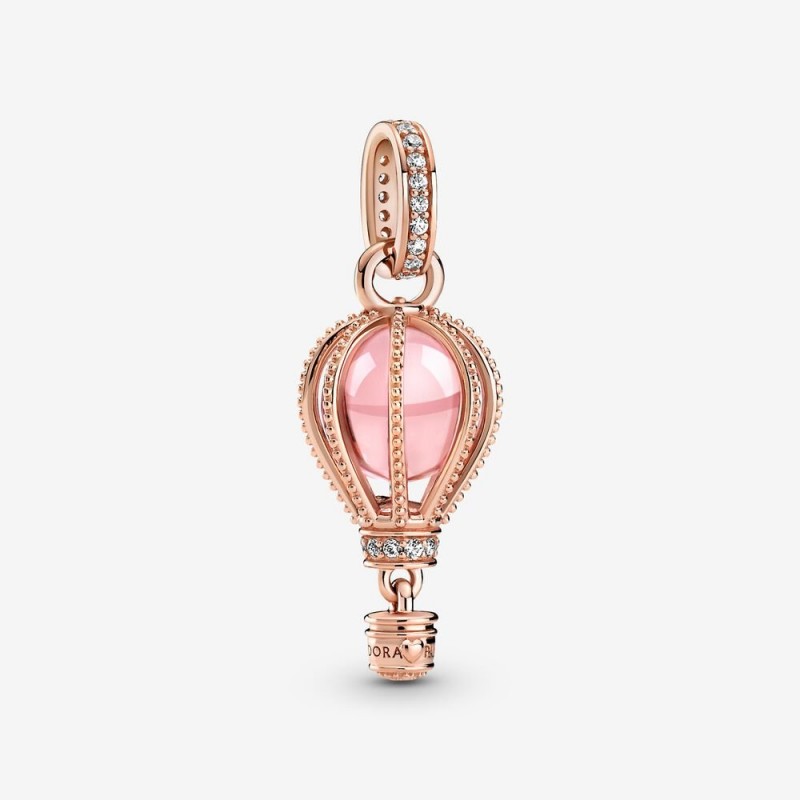 Pandora Κρεμαστό 14K rose gold-plated με κρύσταλλα & κυβ. ζιρκόνια, αερόστατο 789434C01