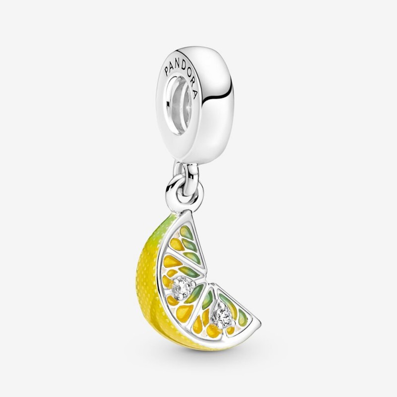 Pandora Lemon Slice Sparkling Fruit Dangle Charm 791696C01