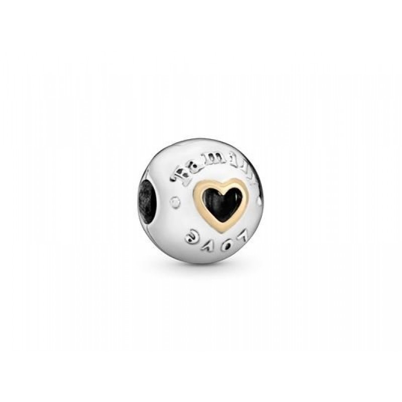 Pandora Family & Love Heart Clip K14 Gold 792110