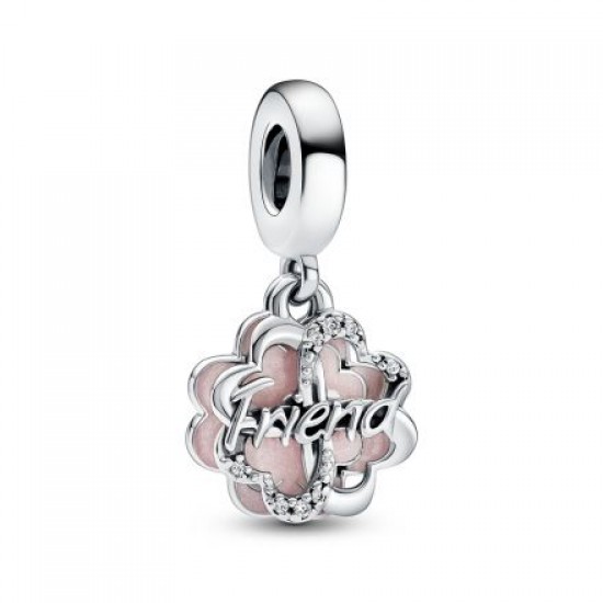 Pandora Κρεμαστό σύμβολο ασ. 925 με κυβική ζιρκόνια και σμάλτο, φιλία 792245C01 Pandora Κρεμαστό σύμβολο ασ. 925 με κυβική ζιρκόνια και σμάλτο, φιλία 792245C01