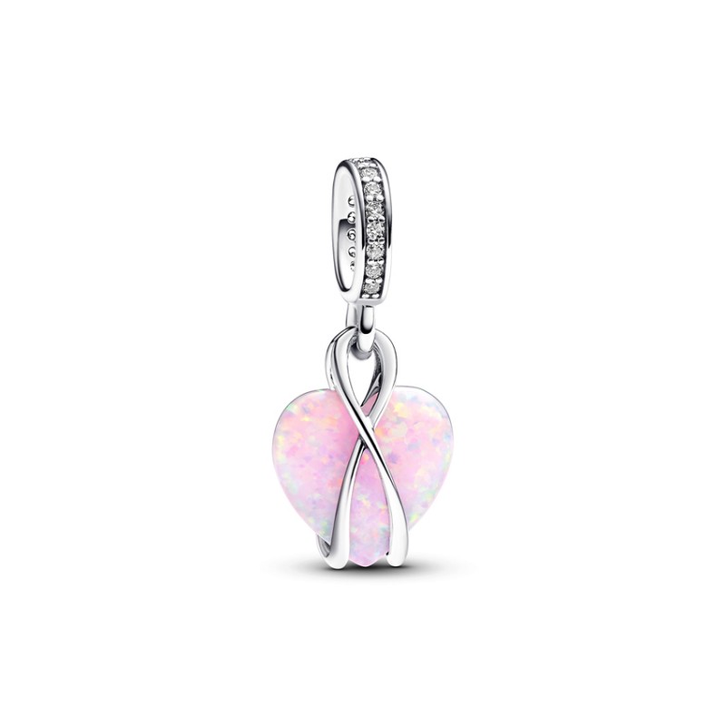 Pandora Mum Opalescent Heart Dangle Charm 793202C01