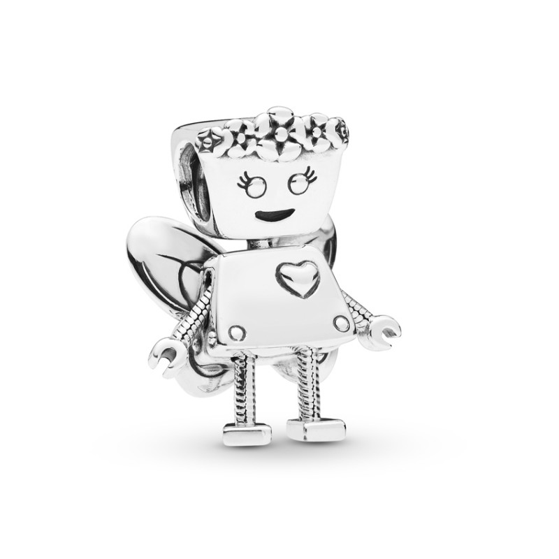 Pandora Σύμβολο ασ.925 κορίτσι ρομπότ με λουλούδια & φτερά 797856