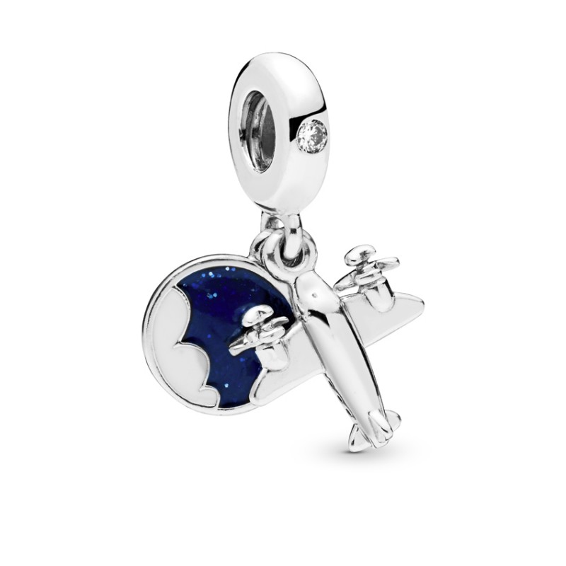 Pandora Κρεμαστό ασ. 925 με κυβ. ζιρκόνια & σμάλτο, αεροπλάνο 798027CZ
