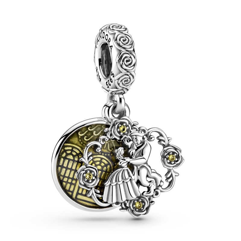 Pandora Κρεμαστό ασ. 925 με κρύσταλλα & σμάλτο, Disney Beauty & the Beast 799014C01