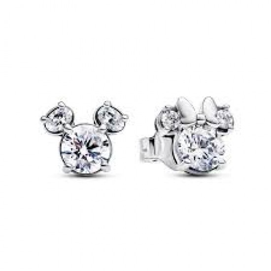 Pandora Disney Mickey & Minnie Mouse Sparkling Earrings 293219C01