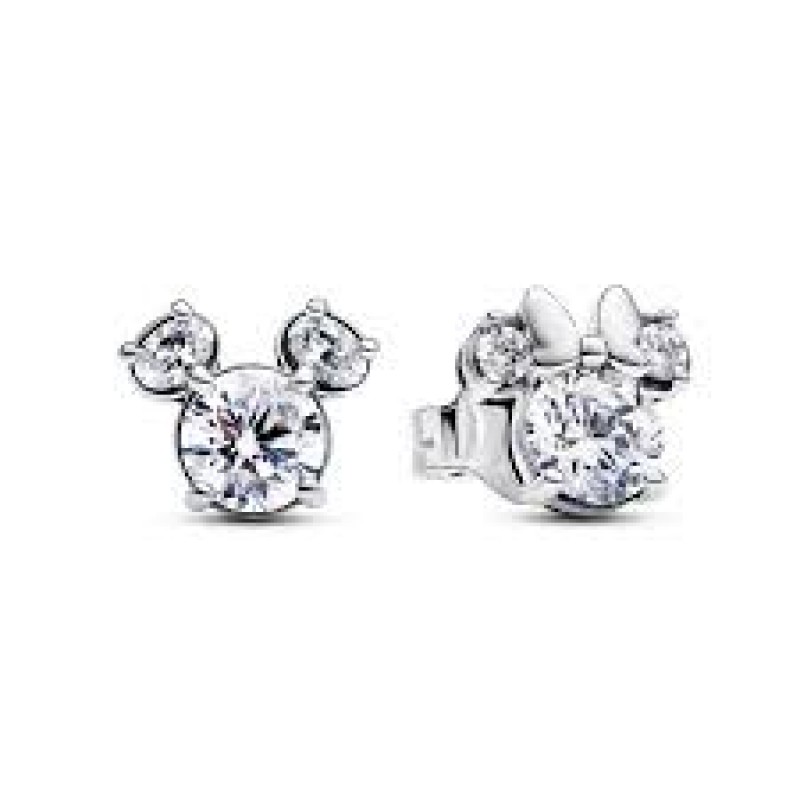 Pandora Disney Mickey & Minnie Mouse Sparkling Earrings 293219C01