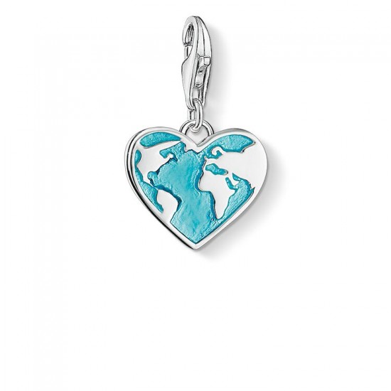 THOMAS SABO Μενταγιόν Καρδιά υδρόγειος 1429-007-17