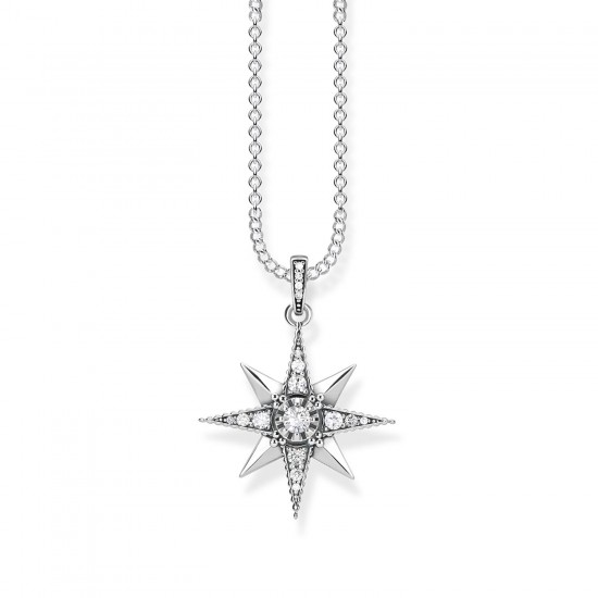 THOMAS SABO Κολιέ ROYALTY STAR WHITE Silver 925° KE1825-643-14-L45v THOMAS SABO Κολιέ ROYALTY STAR WHITE Silver 925° KE1825-643-14-L45v