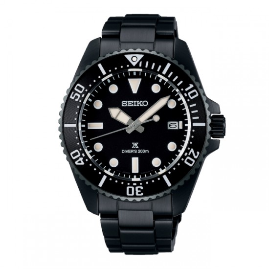 SEIKO Prospex Solar Diver's in All Black SNE599P1