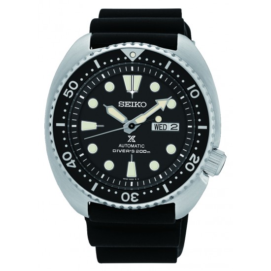 SEIKO Prospex 'Turtle' Automatic Black Rubber Strap SRPE93K1