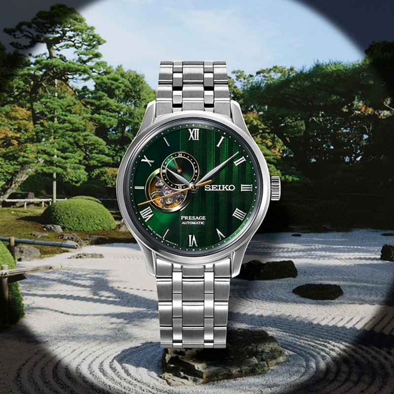 SEIKO Presage 'Japanese Zen Gardens' in Fern green Automatic SSA463J1