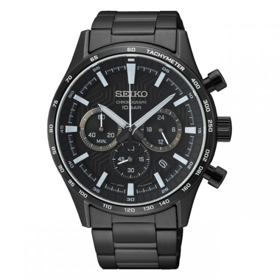 SEIKO Conceptual Series Chronograph Black Stainless Steel Bracelet SSB415P1