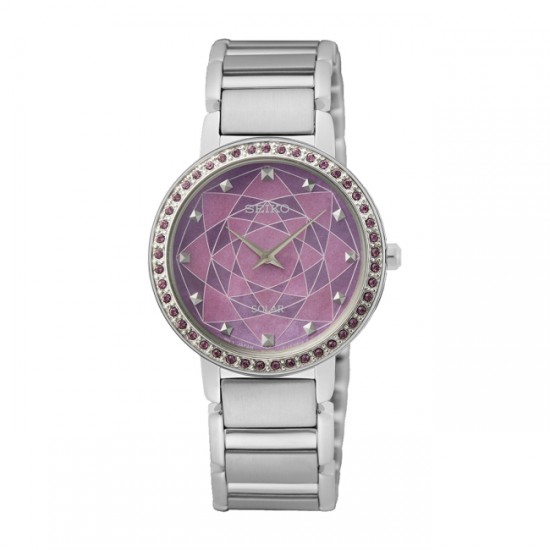 SEIKO Caprice Ladies Solar Purple Dial SUP453P1