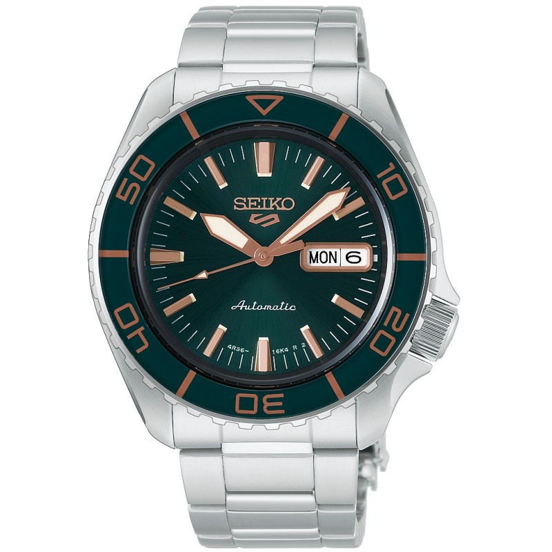SEIKO 5 Sports SKX Green Dial Automatic Silver Stainless Steel Bracelet HDB005K1