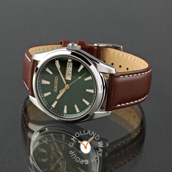 SEIKO Essential Time Brown Leather Strap SUR449P1