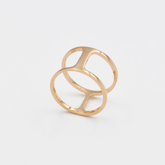 Ροζ χρυσό Κ14 δακτυλίδι 86739