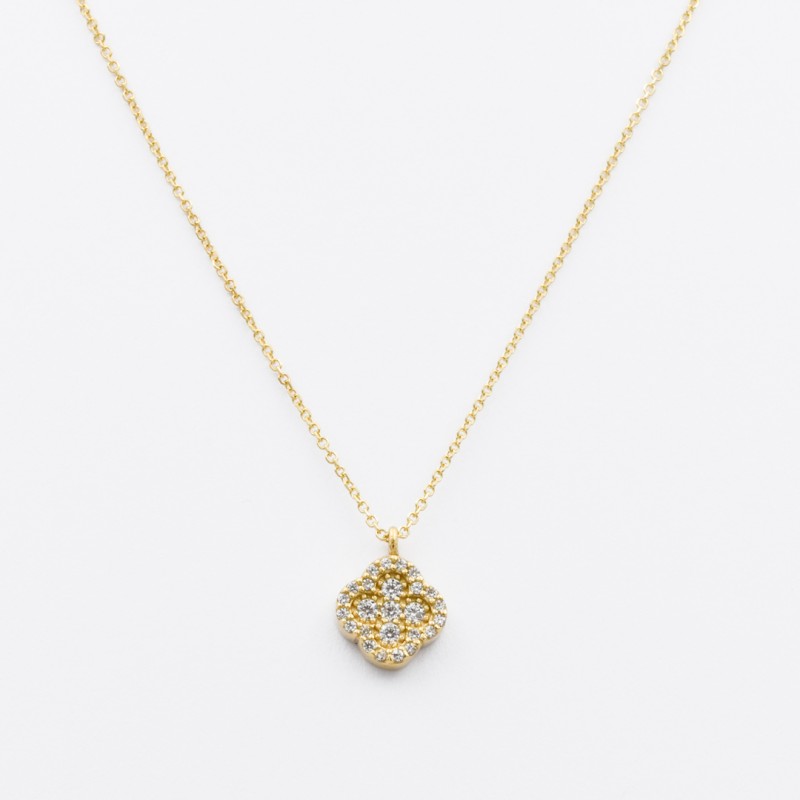 Gold K14 Necklace with CZ 96325