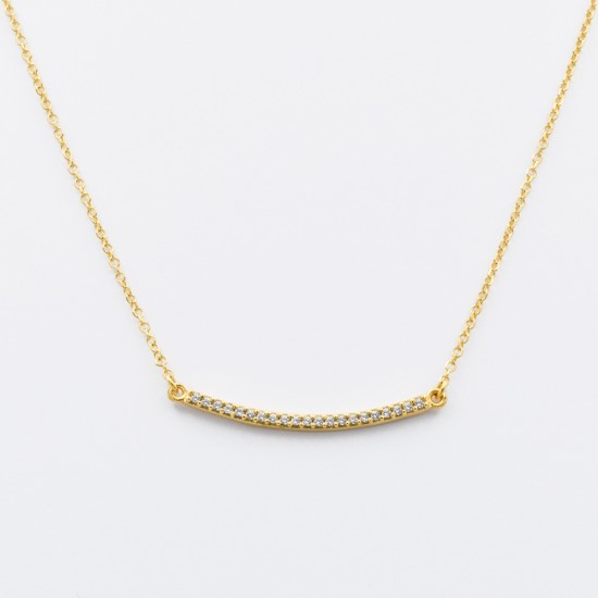 Χρυσό Κ14 κολιέ με ζιργκόν 99952