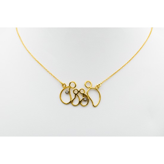 Κολιέ οικογένεια χειροποίητο 95656