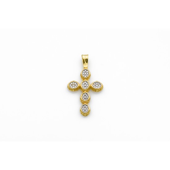 Σταυρός σαγρέ με ζιργκόν 90004