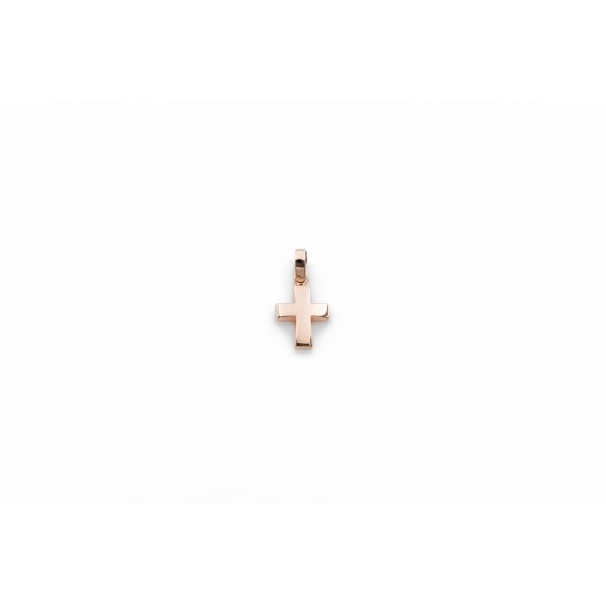 Σταυρός ροζ χρυσό Κ14 μίνι 89700
